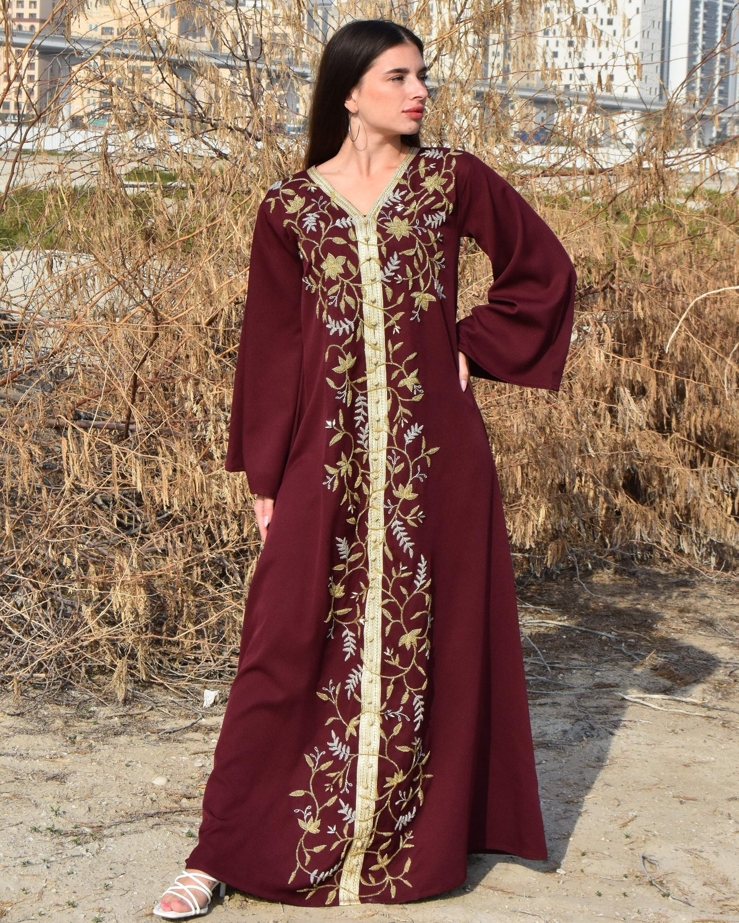 Burgundy Kaftan